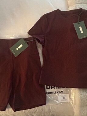 Daily Drills Maroon Two-Piece Top & Skirt Set